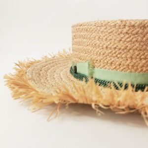 Chapeau canotier Paille raphia