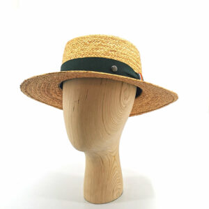 chapeau canotier en paille de raphia made in France