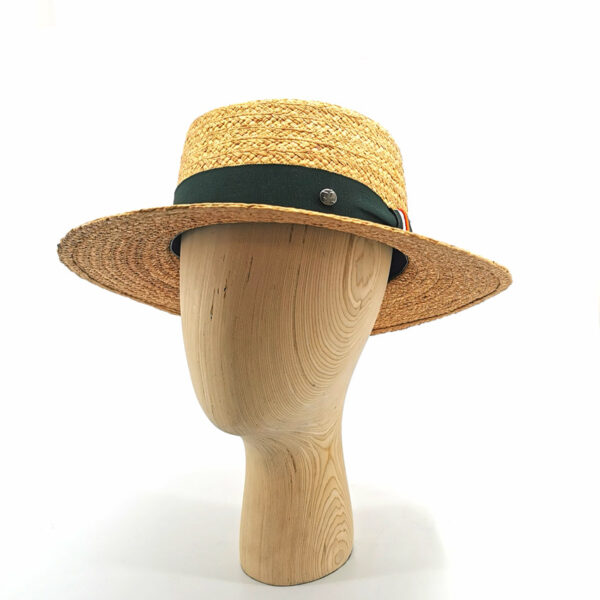 chapeau canotier en paille de raphia made in France