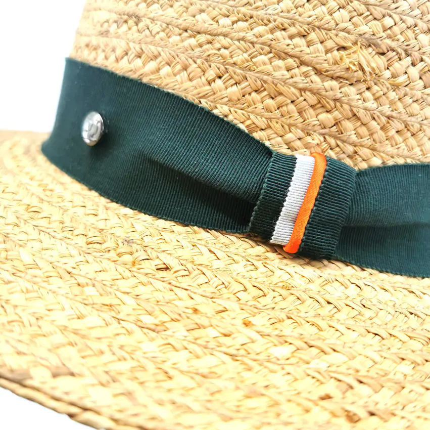 chapeau canotier en paille de raphia naturelle chapellerie Nantes