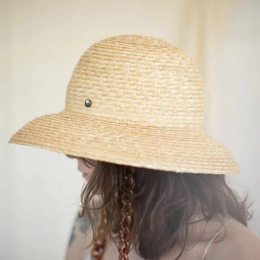 Chapeau cloche en paille studio grimel