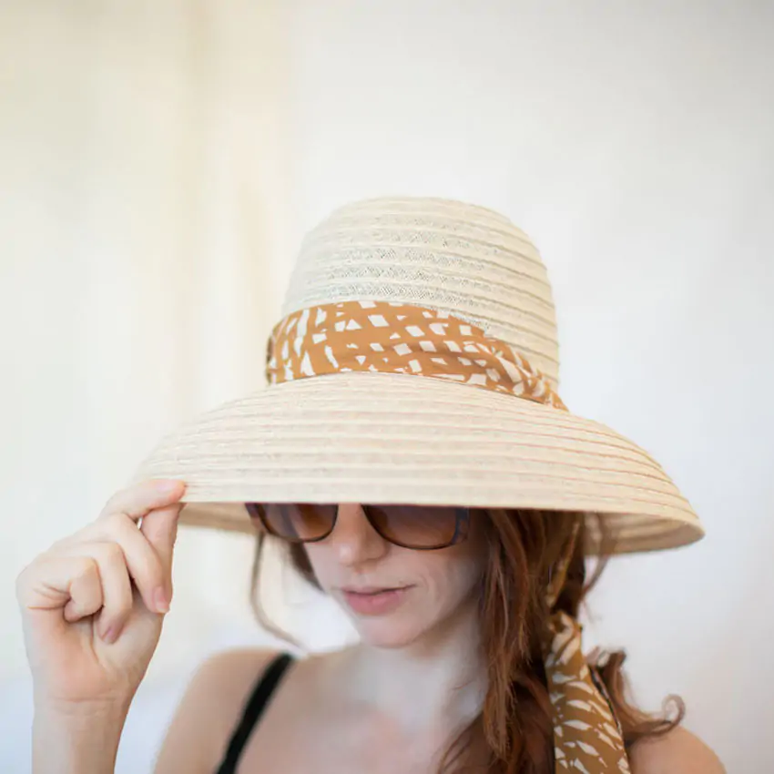 Chapeau cloche Paille plage