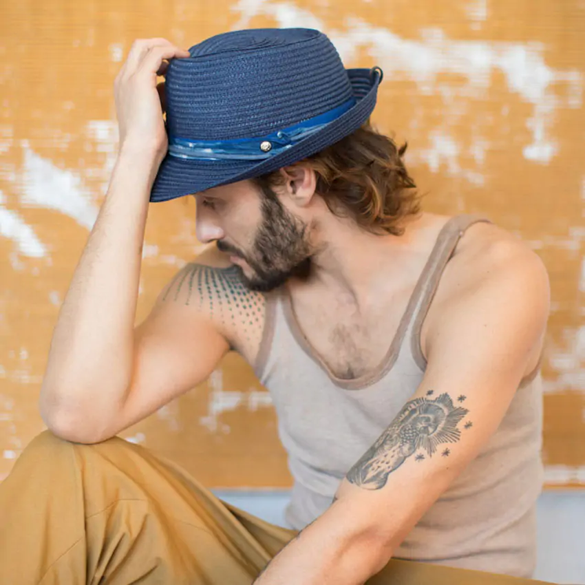 chapeau trilby homme paille été