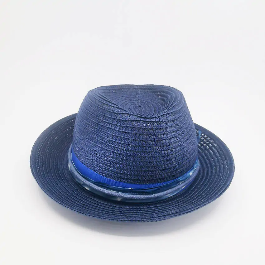 Trilby en paille bleu – SIMON