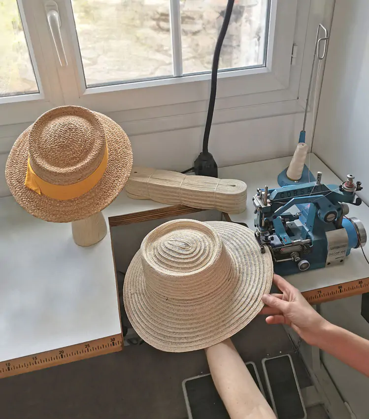 Fabrication Chapeau Fançais Paille Cousue été Fabriqué En France
