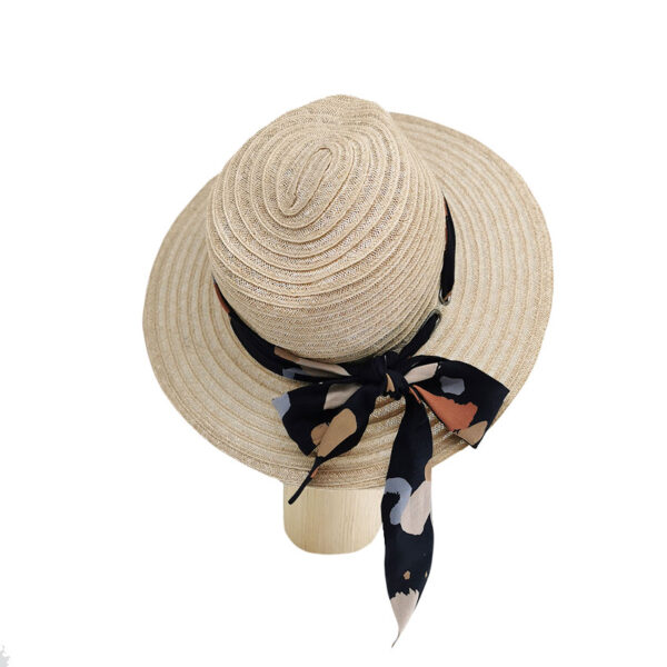 chapeau ruban noir plage femme