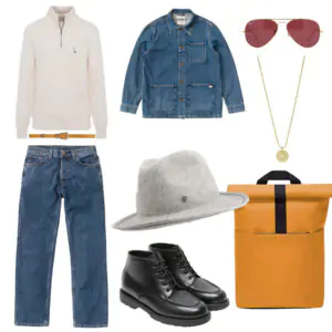 chapeaux français Look Chapeau Fedora Feutre
