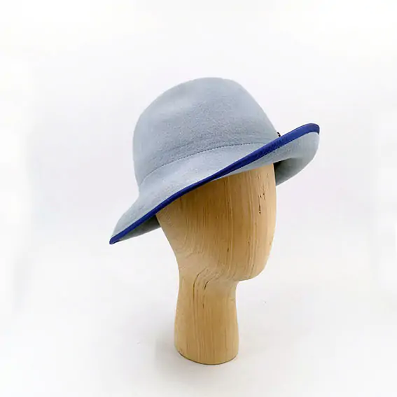 trilby chapeau feutre bleu