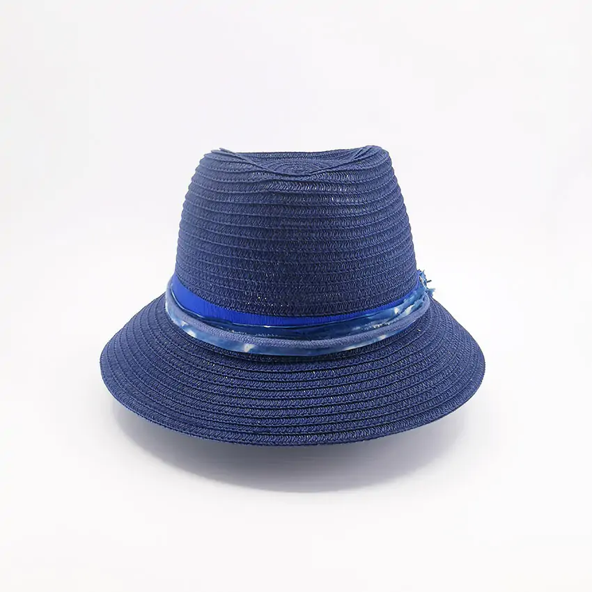 Trilby en paille bleu – SIMON