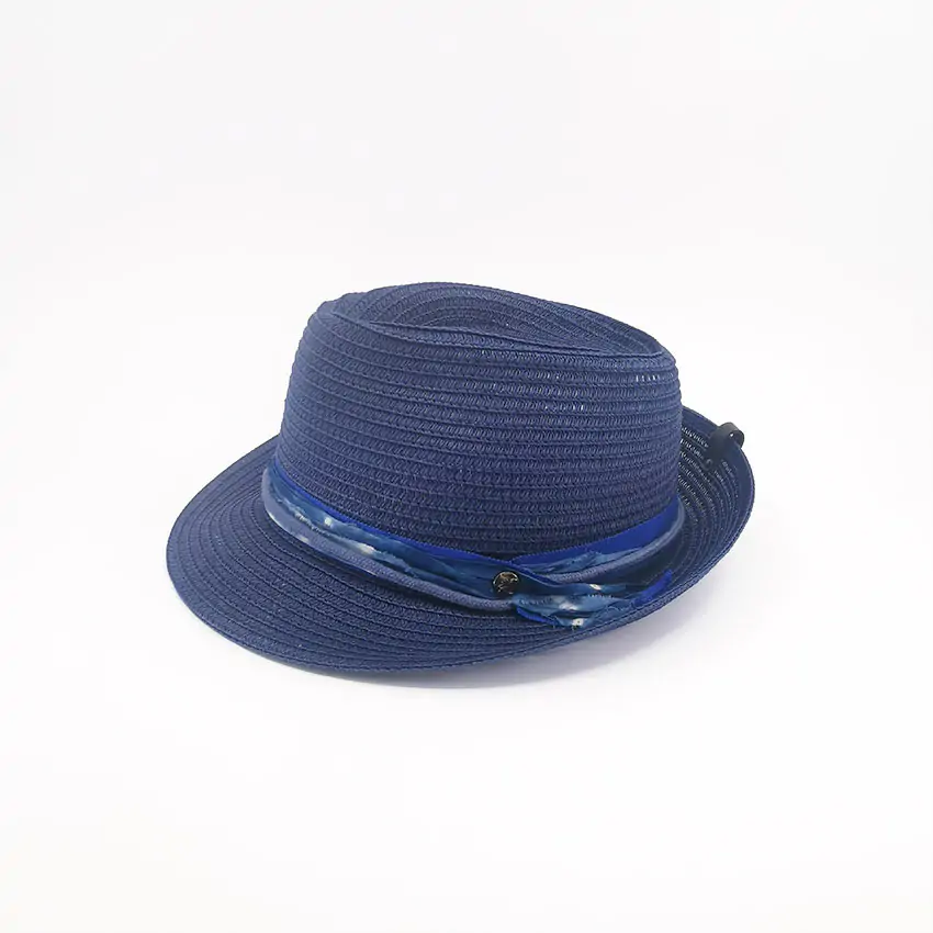 chapeau trilby homme Mixte Bleu Paille