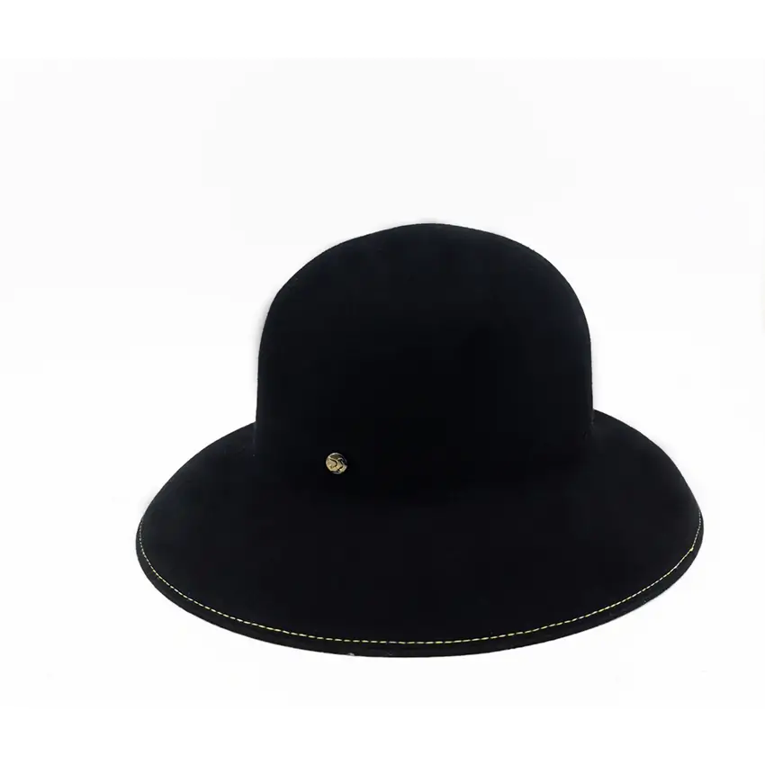 chapeau cloche noir 60'S Feutre Noir