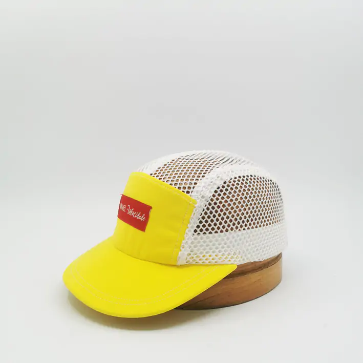 Casquette de vélo jaune