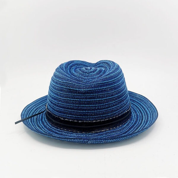 chapeau trilby bleu coton