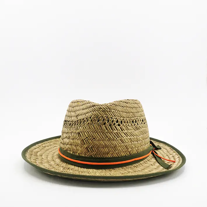 chapeau paille homme kaki