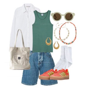 look mixte preppy