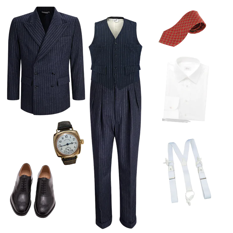 suit look retro fedora