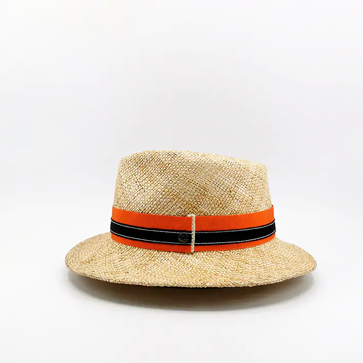 chapeau paille orange bao made in france
