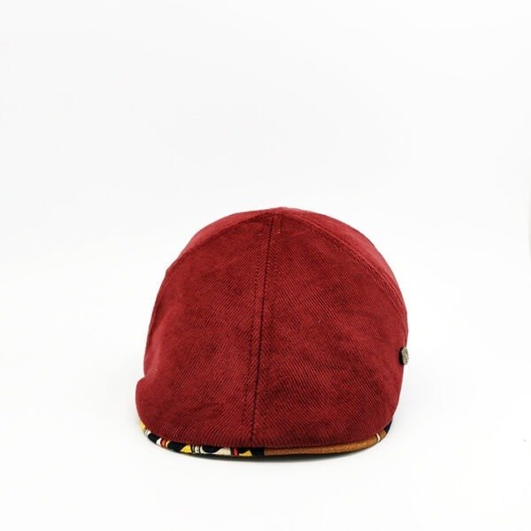 beret casquette velours bordeaux