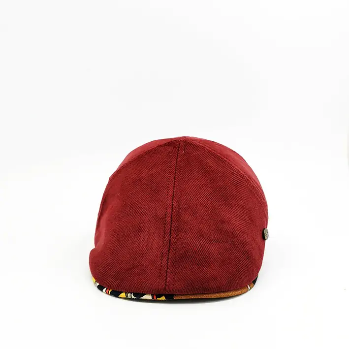 beret casquette velours bordeaux