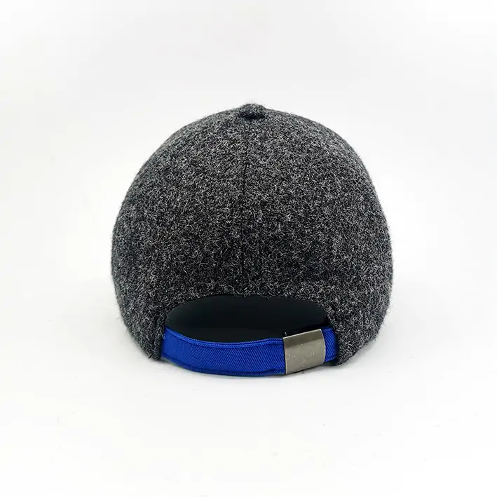 casquette grise 6 panel dad cap artisanale