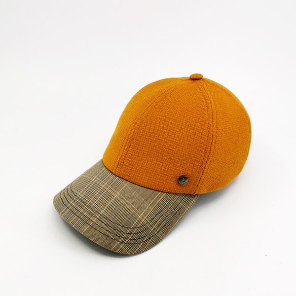 casquette baseball orange laine