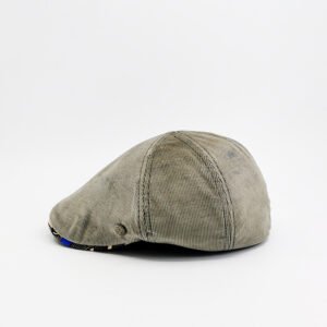 casquette plate homme velours gris fabrique france