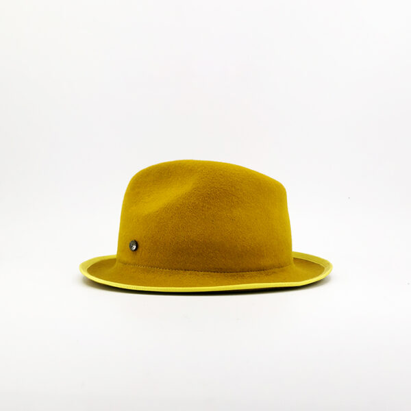 chapeau jaune trilby feutre france