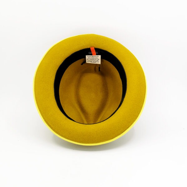 chapeau jaune trilby made in france