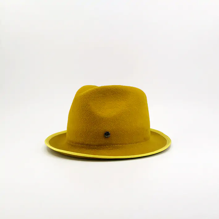 Chapeau jaune trilby en feutre – JONA