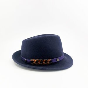 chapeau trilby marine femme