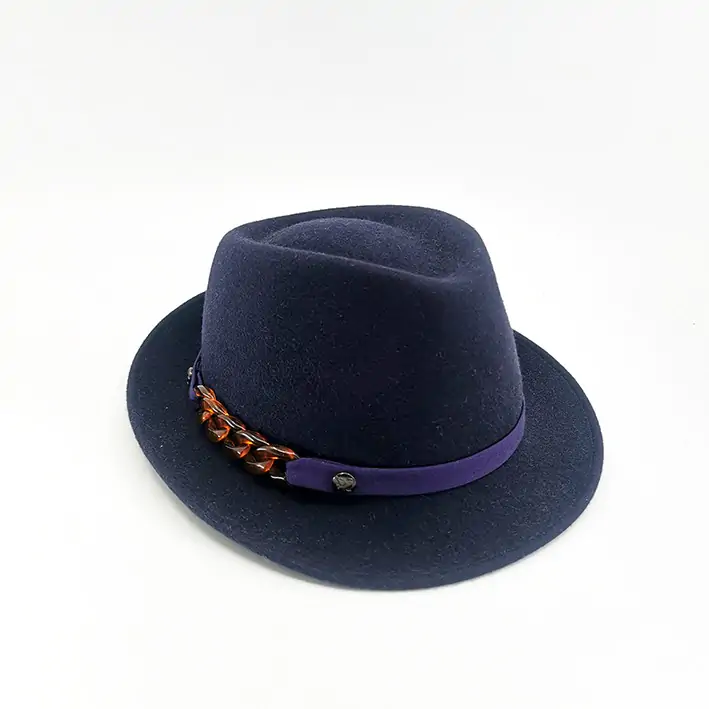 chapeau trilby marine made in france