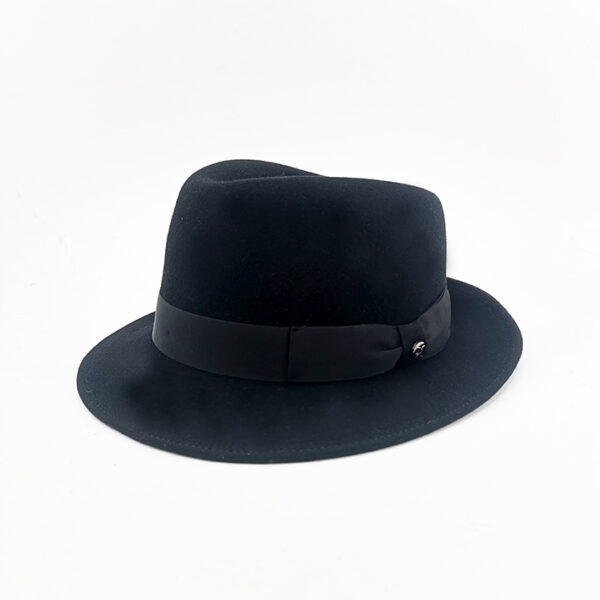 chapeau trilby noir feutre