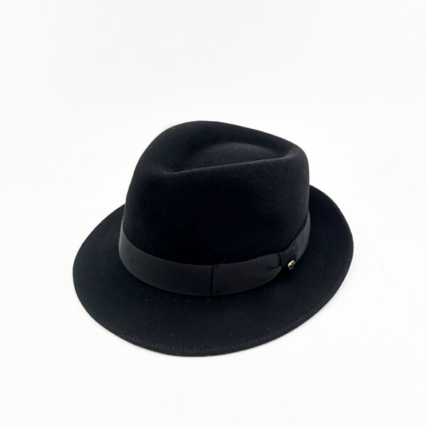 chapeau trilby noir feutre fabrique en france