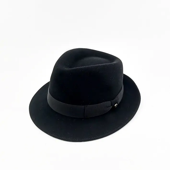 chapeau trilby noir feutre fabrique en france