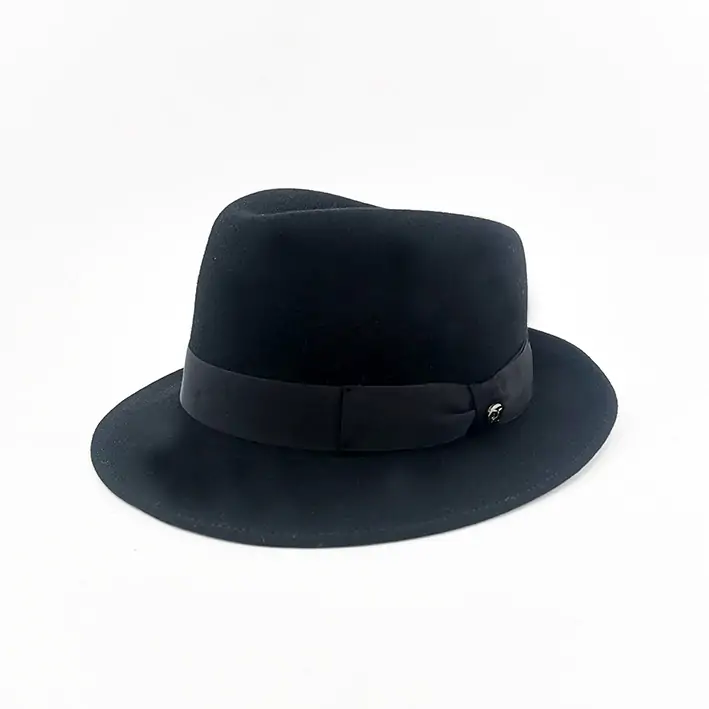 chapeau trilby noir feutre