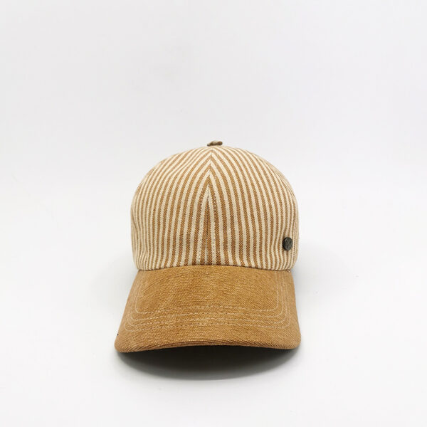casquette rayure camel