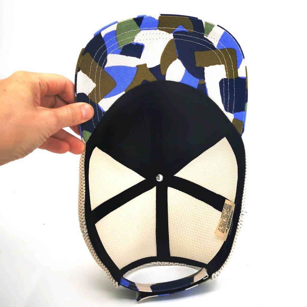 casquette trucker bleu beige