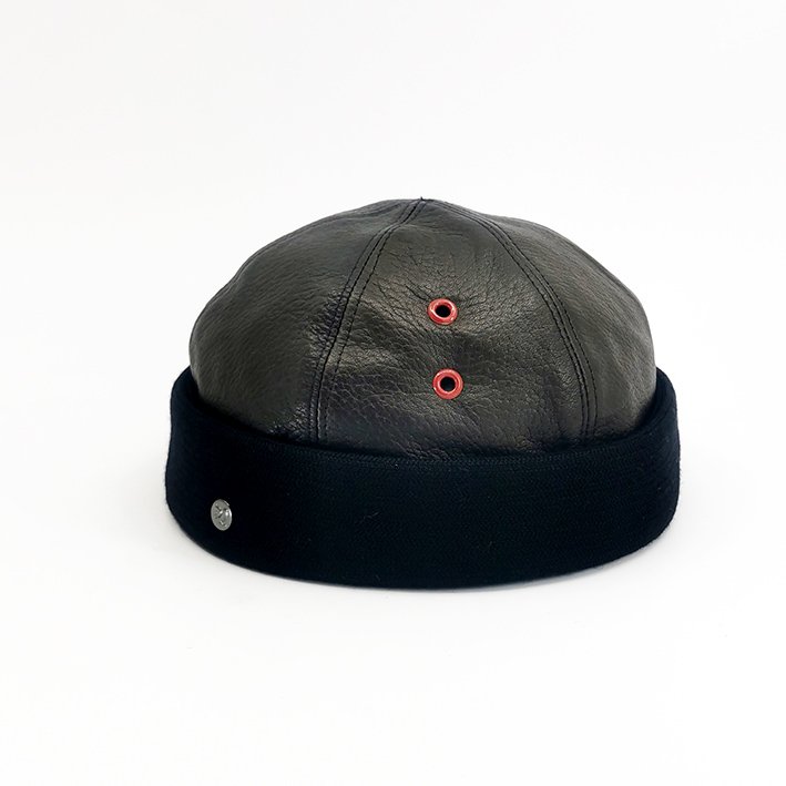 Bonnet cuir marron- RAMIZ