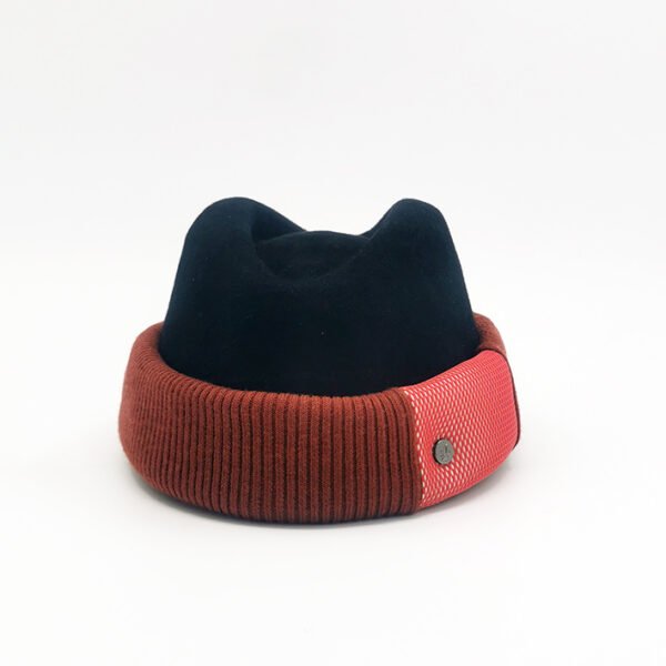 Bonnet Feutre Noir Et Rouge