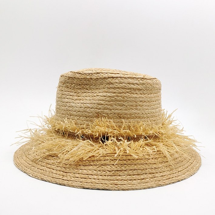 Fedora Raphia Frange Made France